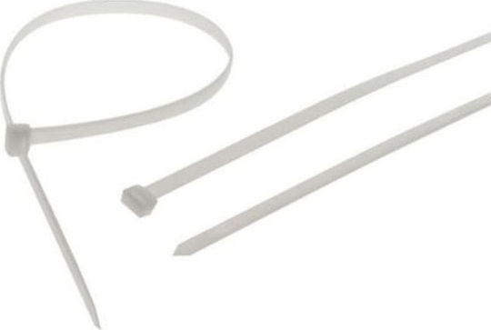 Benman Δεματικά Καλωδίων Πλαστικά 370mmx3.6mm σε Λευκό χρώμα (100τμχ) (70949)