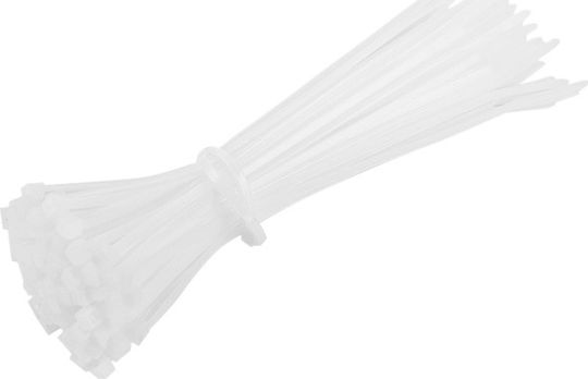 V-TAC Δεματικά Καλωδίων Πλαστικά 150mmx3.5mm σε Λευκό χρώμα (100τμχ) (11165)