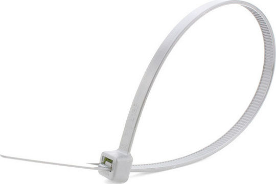 Sapiselco Kabelbinder Kunststoff 250mmx3.5mm in Weiß Farbe (100Stück) SEL.2.216