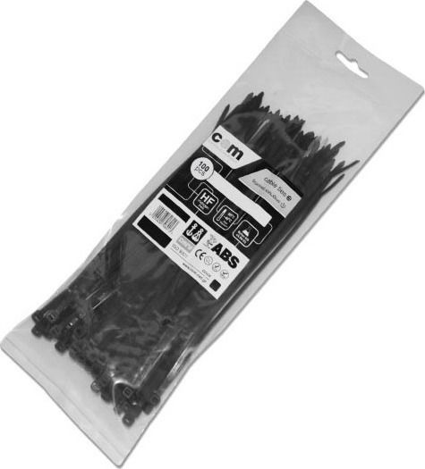Com Δεματικά Καλωδίων Πλαστικά 160mmx2.5mm σε Μαύρο χρώμα (100τμχ) (05.303)