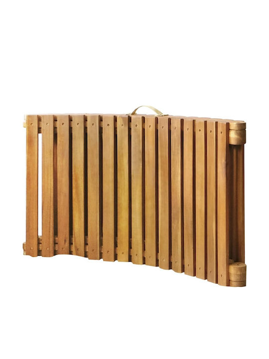 Liegestuhl Hölzernes mit Kissen Natural 2Stück 184x55x64cm.