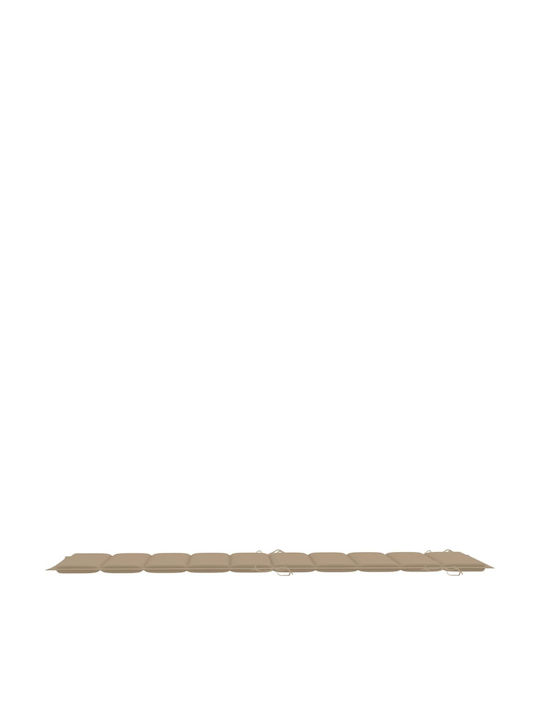 Liegestuhl Hölzernes mit Kissen Natural 2Stück 184x55x64cm.