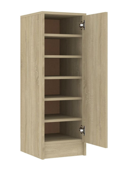 Wooden Shoe Organizer with 6 Shelves Sonoma Oak 32x35x92cm