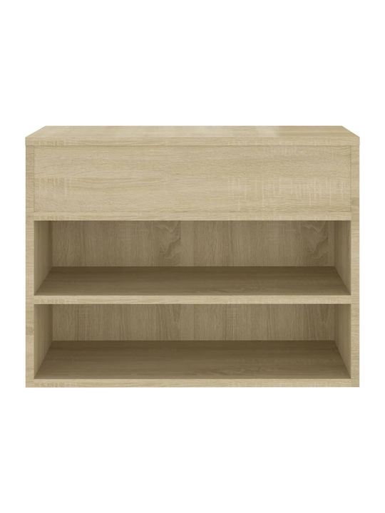 Holz Schuhschrank mit 2 Regalen Sonoma L60xW30xH45cm