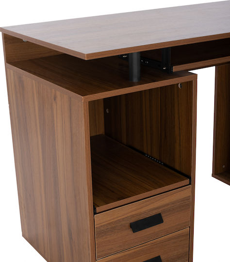Birou De Calculatoare Status Din Lemn Nuc 120x55x76cm