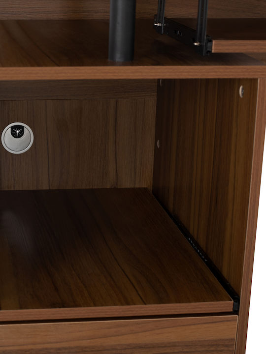 Γραφείο Υπολογιστή Status Ξύλινο Walnut 120x55x76εκ.