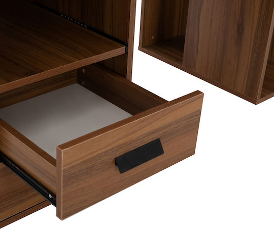 Birou De Calculatoare Status Din Lemn Nuc 120x55x76cm