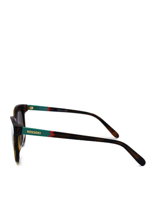 Missoni Women's Sunglasses with Brown Tartaruga Plastic Frame and Brown Gradient Lens MI874S 02