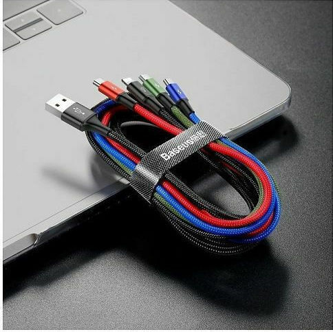 Baseus Rapid Series Braided USB to Lightning / Type-C / micro USB 1.2m 3.5A Cable Multicolour (CA1T4-B01)