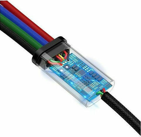 Baseus Rapid Series Braided USB to Lightning / Type-C / micro USB 1.2m 3.5A Cable Multicolour (CA1T4-B01)