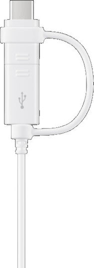 Samsung Regular USB to micro USB / Type-C Cable 3A Λευκό 1.5m (EP-DG930DWEGWW)