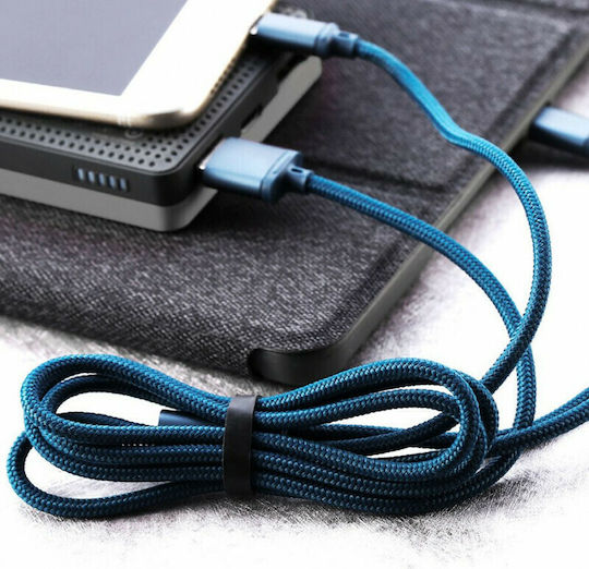 Remax Gition RC-131th Regular USB to micro USB / Type-C / Lightning Cable 2.8A Μπλε 1.15m