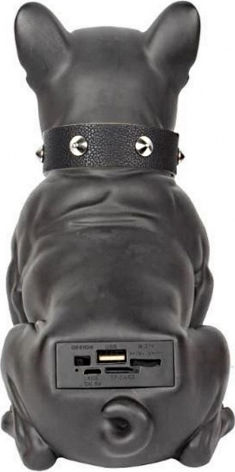 H-M10 Bulldog Head Rotatable Bluetooth Speaker 5W with Radio and Battery Life up to 6 hours Black