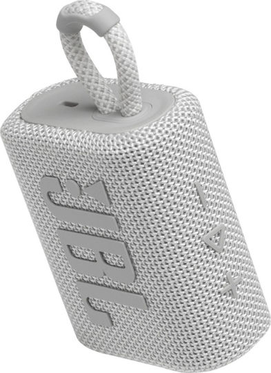 JBL Go 3 Waterproof Bluetooth Speaker 4.2W with Battery Life up to 5 hours White