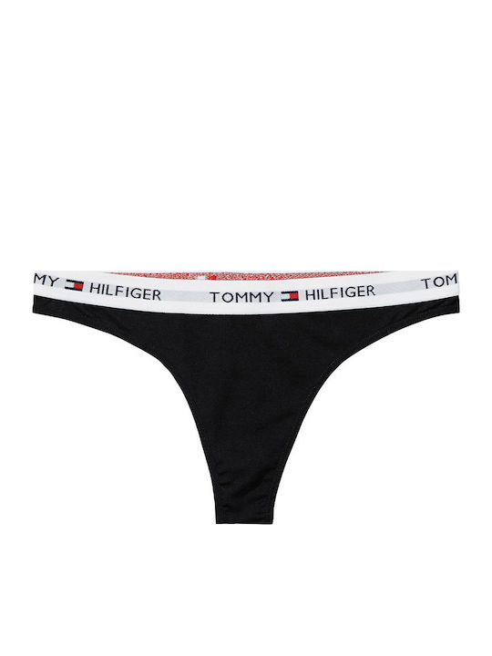 Iconic Βαμβακερό Γυναικείο String Μαύρο
