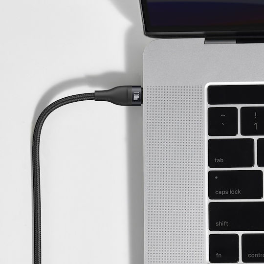 Baseus Flash Series Braided USB to Type-C / Lightning Cable 5A Μαύρο 1.2m (CA1T2-F01)