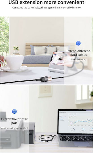 Joyroom S-M401 Braided USB to Lightning / Type-C / micro USB Cable 3.5A Μαύρο 1.2m