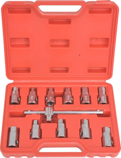 vidaXL Cheie cu piuliță hexagonală 12buc Set de ulei