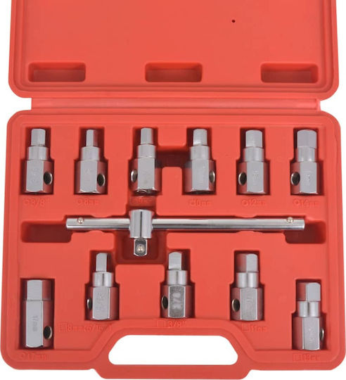 vidaXL Cheie cu piuliță hexagonală 12buc Set de ulei