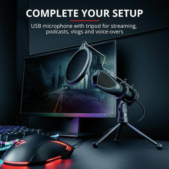 Trust Gxt 232 Mantis Condenser Microphone USB Tabletop for Vocals