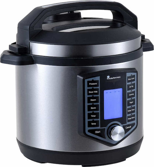 MasterPro Πολυμάγειρας 1500W με Χωρητικότητα 6lt Ασημί