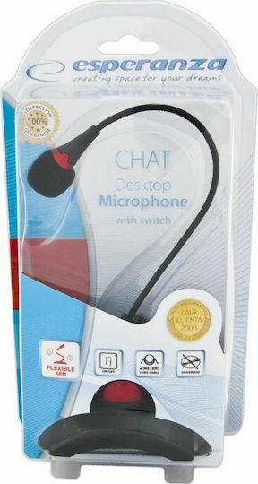 Esperanza EH130 Microfon Desktop, Braț flexibil în Culoarea Red