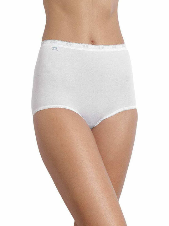 Basic Maxi Hochtailliert Damen Boxer Weiß