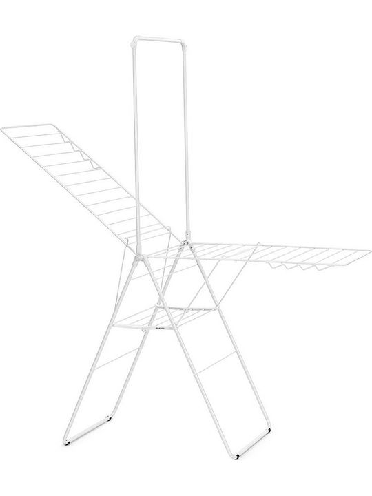 Brabantia Hangon Rod Πτυσσόμενη Απλώστρα Δαπέδου από Μέταλλο με Μήκος Απλώματος 25m Fresh White