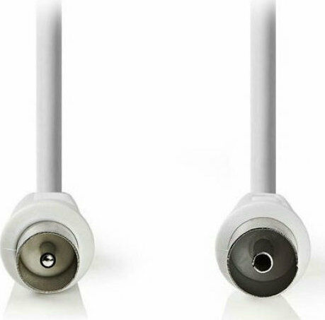 Nedis Antenna Cable Coax female - Coax female White 2m (CSGB40000WT20) 1pcs