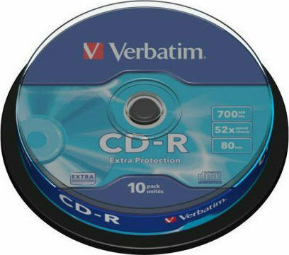 Verbatim Εγγράψιμα CD-R 52x 700MB Cake Box 10τμχ