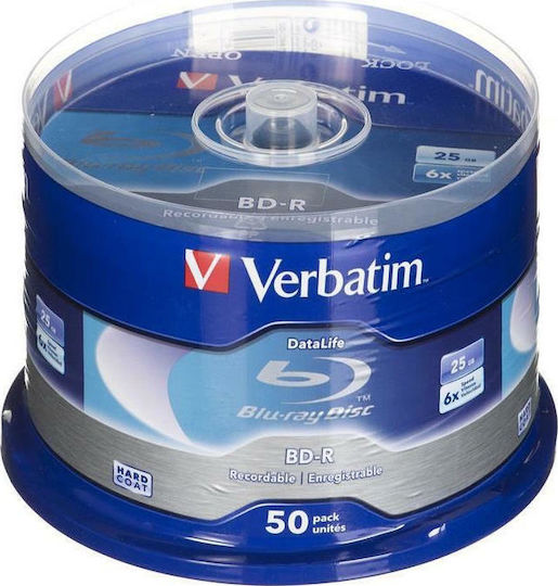 Verbatim Εγγράψιμα BD-R 6x 25GB Cake Box 50τμχ
