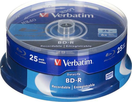 Verbatim Εγγράψιμα BD-R 6x 25GB Cake Box 25τμχ