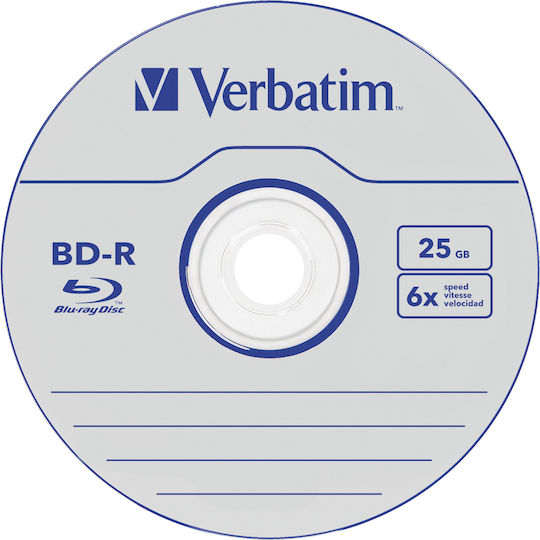 Verbatim Εγγράψιμα BD-R 6x 25GB Cake Box 25τμχ