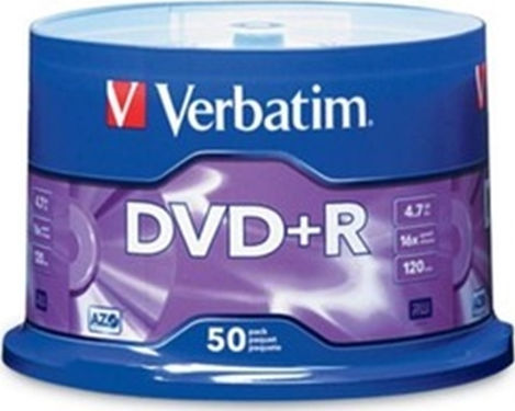 Verbatim Εγγράψιμα DVD+R 16x 4.7GB Cake Box 50τμχ