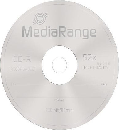 MediaRange Εγγράψιμα CD-R 52x 700MB Cake Box 25τμχ