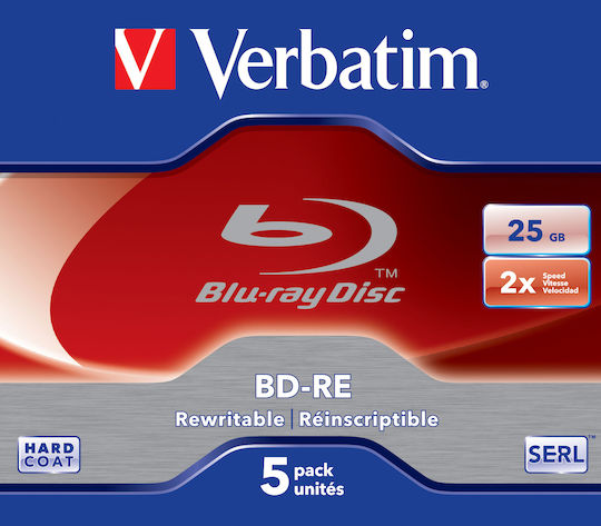 Verbatim BD-RE 2x 25GB 5τμχ
