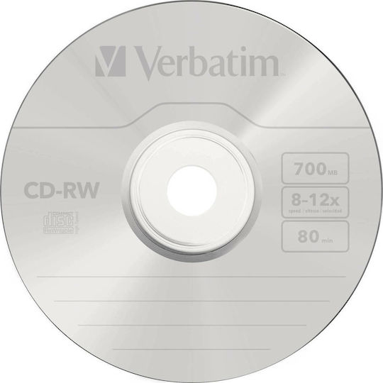 Verbatim Επανεγγράψιμα CD-RW 12x 700MB 10τμχ