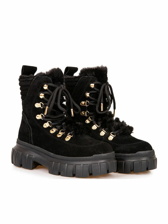 Ciara Suede Women's Ankle Boots Black