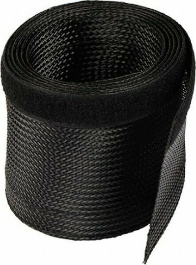 Powertech Πλέγμα Καλωδίων Μαύρο TIES-001 1τμχ