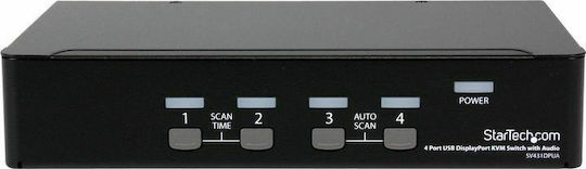 StarTech 4 Port USB DisplayPort KVM Switch with Audio