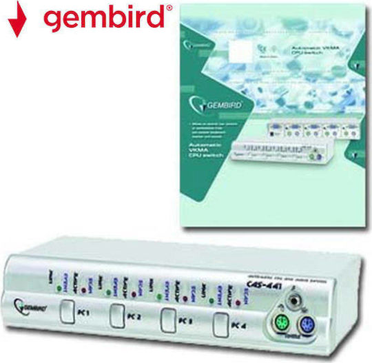 Gembird CAS-441 Automatic CPU/Audio CAS-441 silver