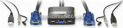 Level One 2-Port USB with Audio (KVM-0223 )