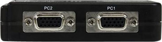 StarTech 2 Port Black USB KVM Switch Kit with Audio and Cables