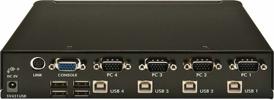 StarTech 4 Port Professional VGA USB KVM Switch with Hub