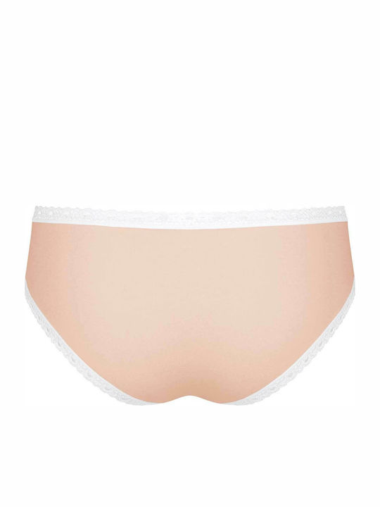 24/7 Weekend Hipster Βαμβακερά Women's Slip 3Pack with Lace White/Grey/Beige