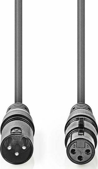 Nedis XLR male to XLR female 1.5m Cable Gray (COTH15010GY15)