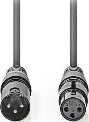 Nedis XLR male to XLR female 20m Cable Gray (COTG15010GY200)