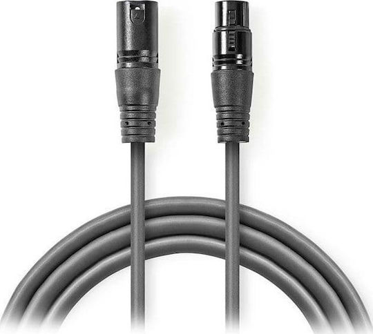 Nedis XLR male to XLR female 20m Cable Gray (COTG15010GY200)