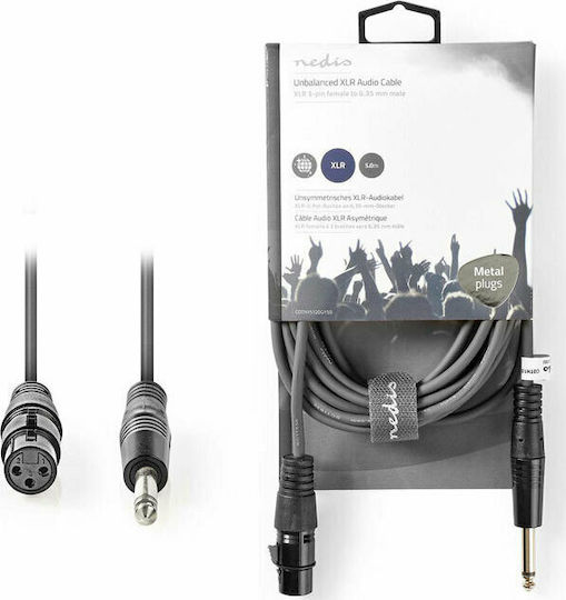 Nedis Cable XLR female - 6.3mm male Γκρι 5m COTH15120GY50