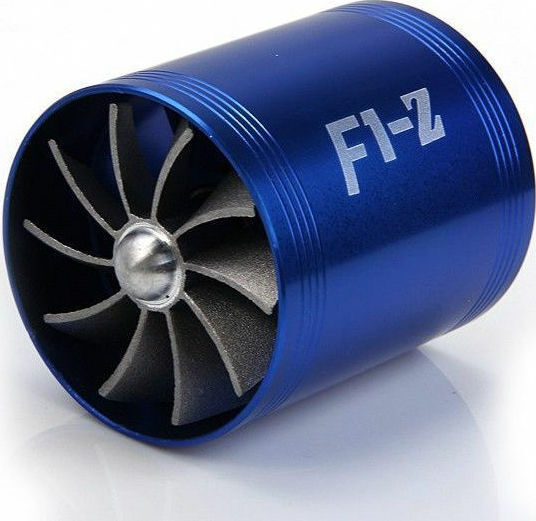 Carner F1-Z Car Fuel Saver Στροβιλιστής Αέρα Διπλός Super Spiral Turbo Fan Sound